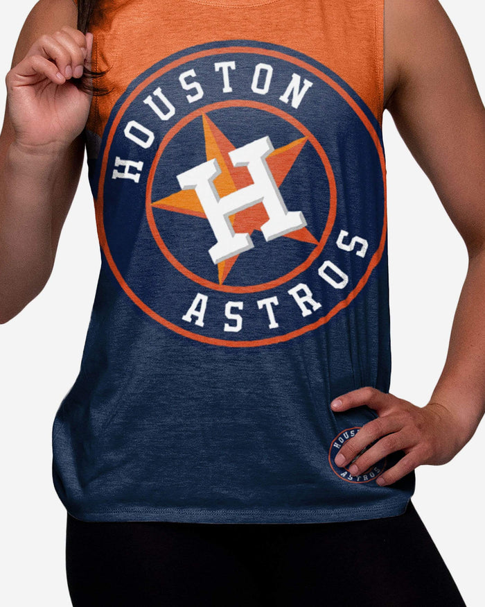 Houston Astros Womens Strapped V-Back Sleeveless Top FOCO - FOCO.com