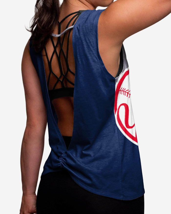 New York Yankees Womens Strapped V-Back Sleeveless Top FOCO - FOCO.com