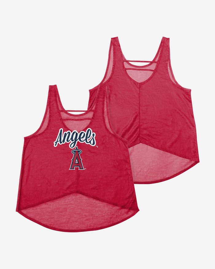 Los Angeles Angels Womens Burn Out Sleeveless Top FOCO - FOCO.com