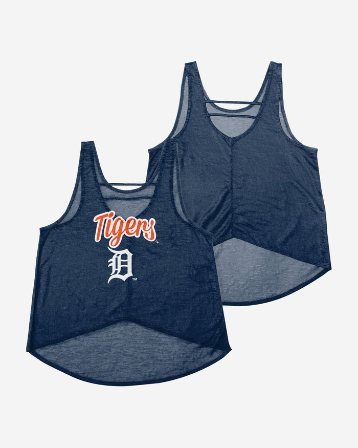 Detroit Tigers Womens Burn Out Sleeveless Top FOCO - FOCO.com