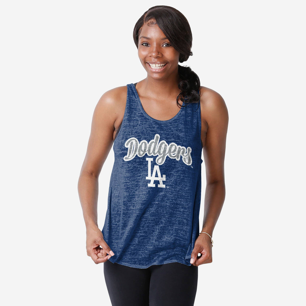 Los Angeles Dodgers Womens Burn Out Sleeveless Top FOCO S - FOCO.com