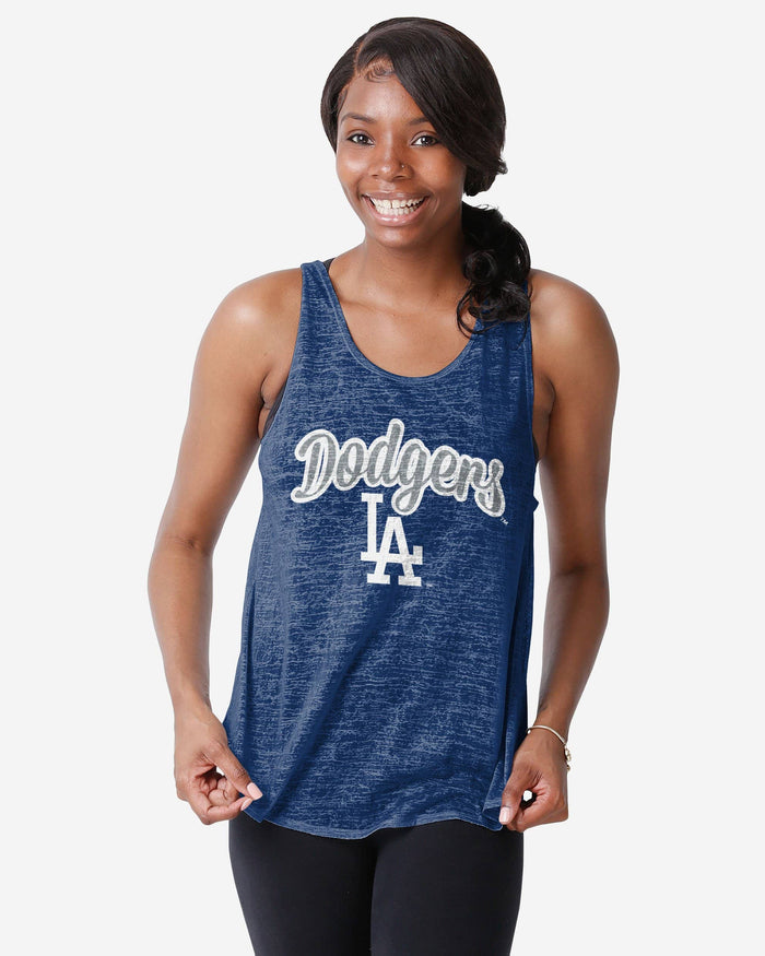 Los Angeles Dodgers Womens Burn Out Sleeveless Top FOCO S - FOCO.com