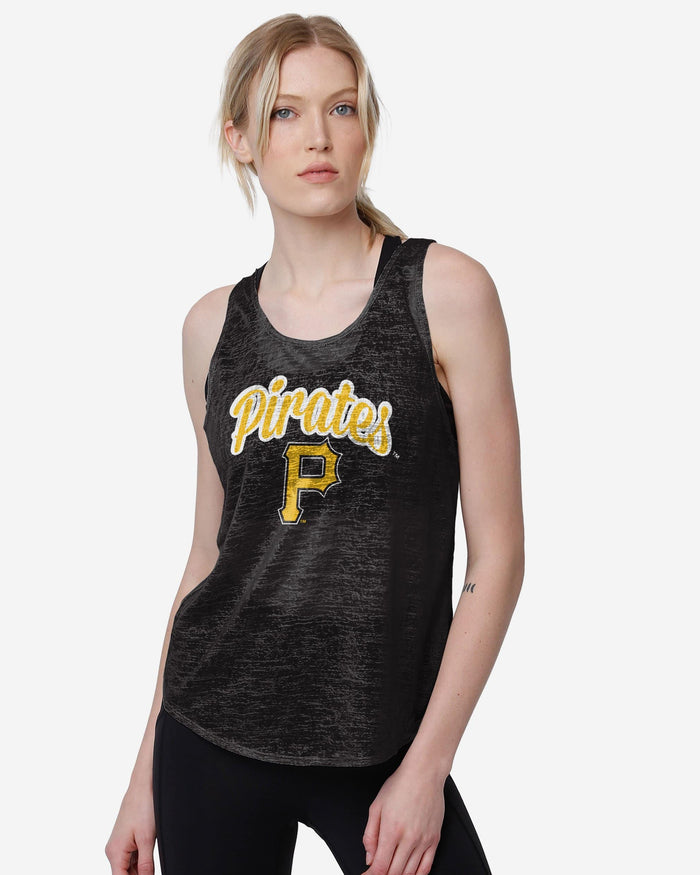 Pittsburgh Pirates Womens Burn Out Sleeveless Top FOCO S - FOCO.com