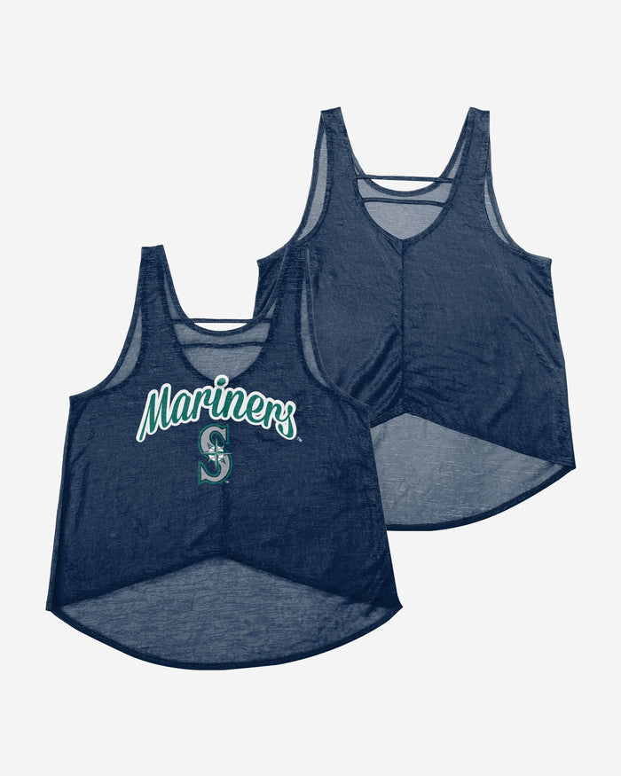 Seattle Mariners Womens Burn Out Sleeveless Top FOCO - FOCO.com