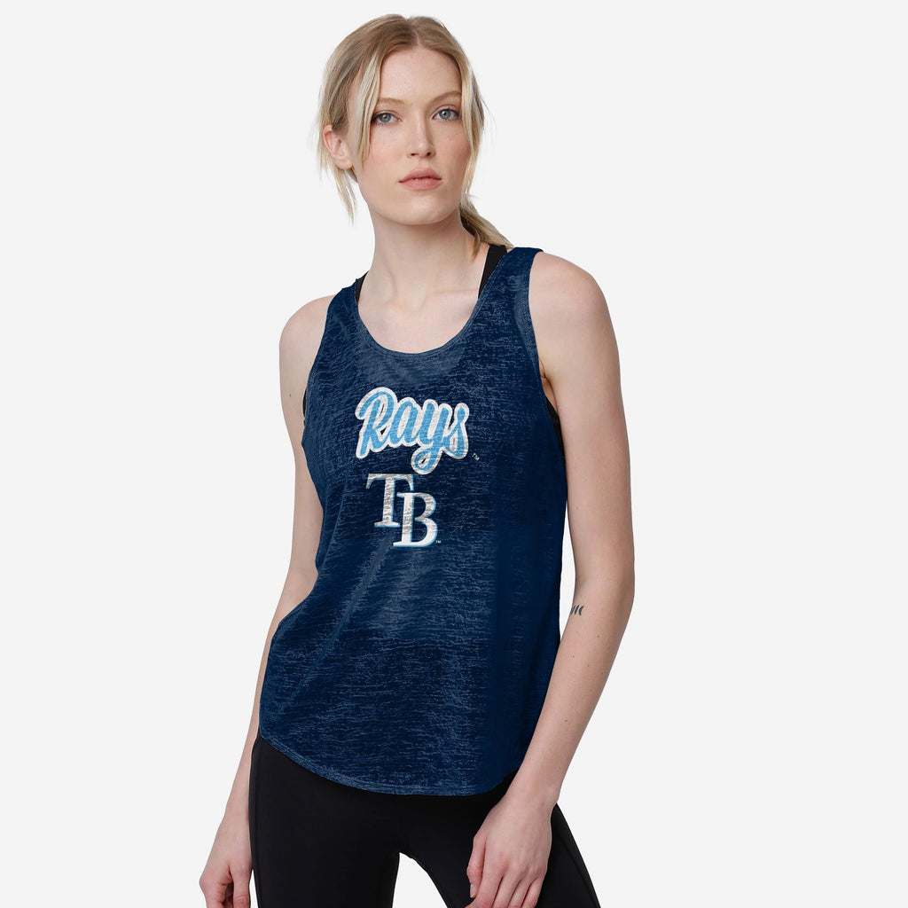 Tampa Bay Rays Womens Burn Out Sleeveless Top FOCO S - FOCO.com
