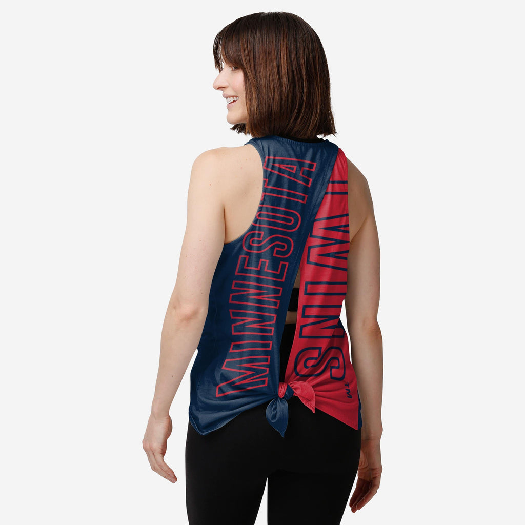 Minnesota Twins Womens Tie-Breaker Sleeveless Top FOCO S - FOCO.com