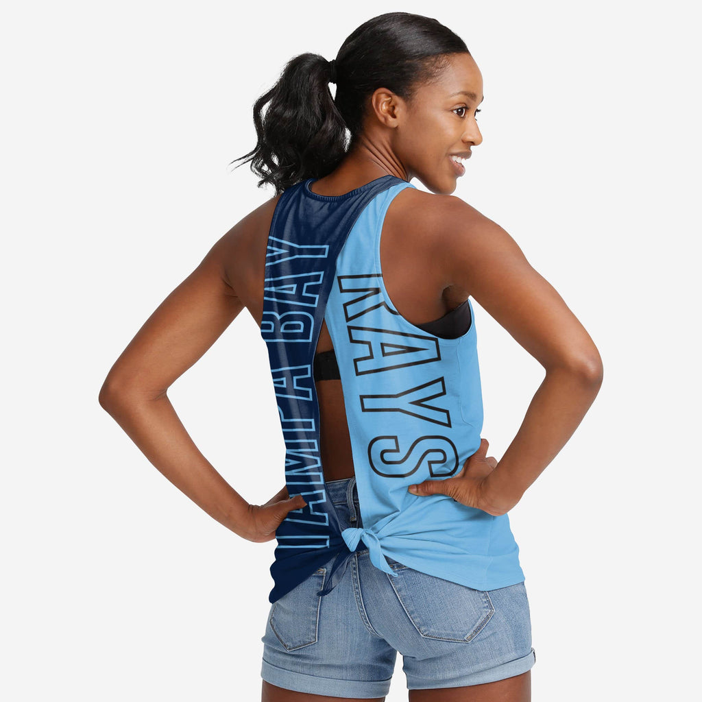 Tampa Bay Rays Womens Tie-Breaker Sleeveless Top FOCO S - FOCO.com