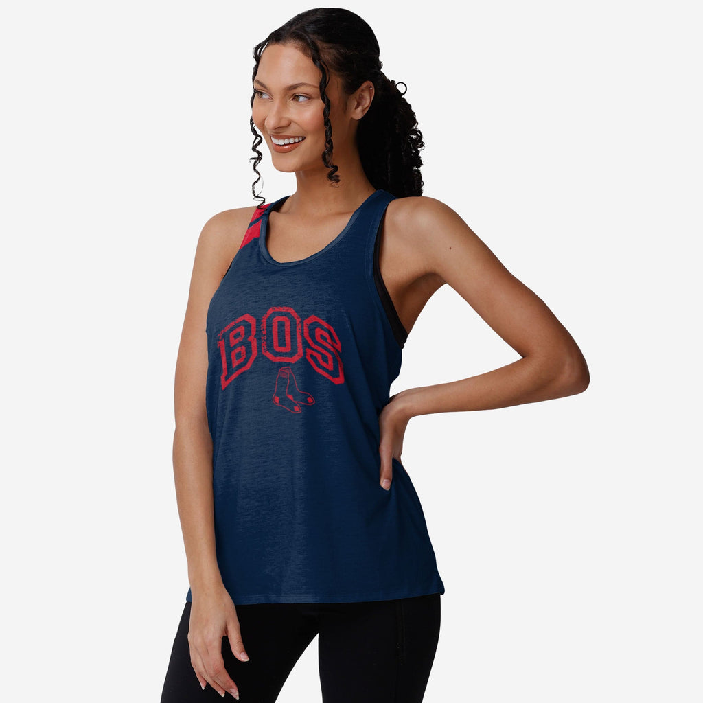 Boston Red Sox Womens Team Twist Sleeveless Top FOCO S - FOCO.com