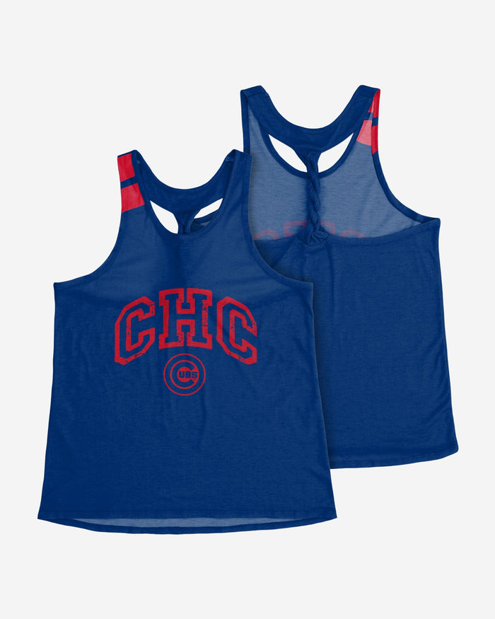 Chicago Cubs Womens Team Twist Sleeveless Top FOCO - FOCO.com