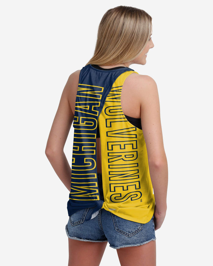 Michigan Wolverines Womens Tie-Breaker Sleeveless Top FOCO S - FOCO.com