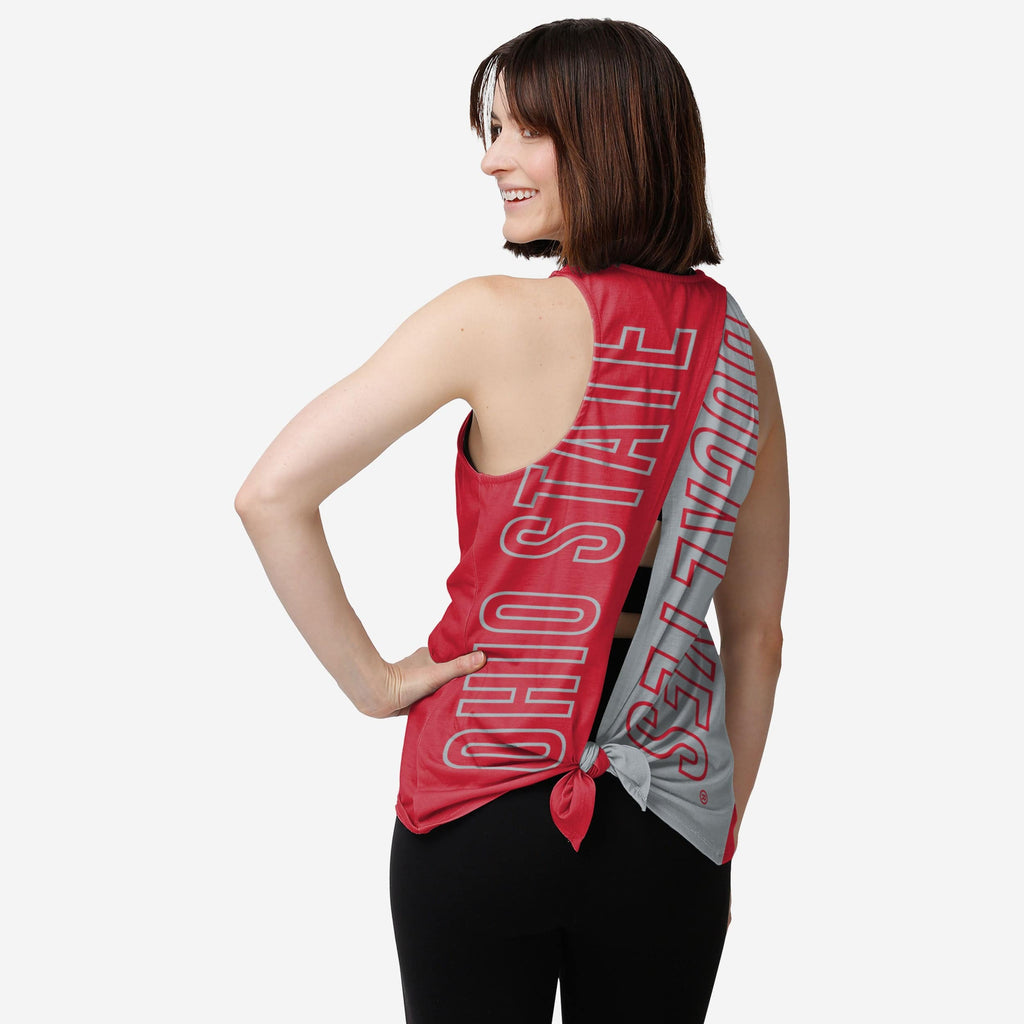 Ohio State Buckeyes Womens Tie-Breaker Sleeveless Top FOCO S - FOCO.com