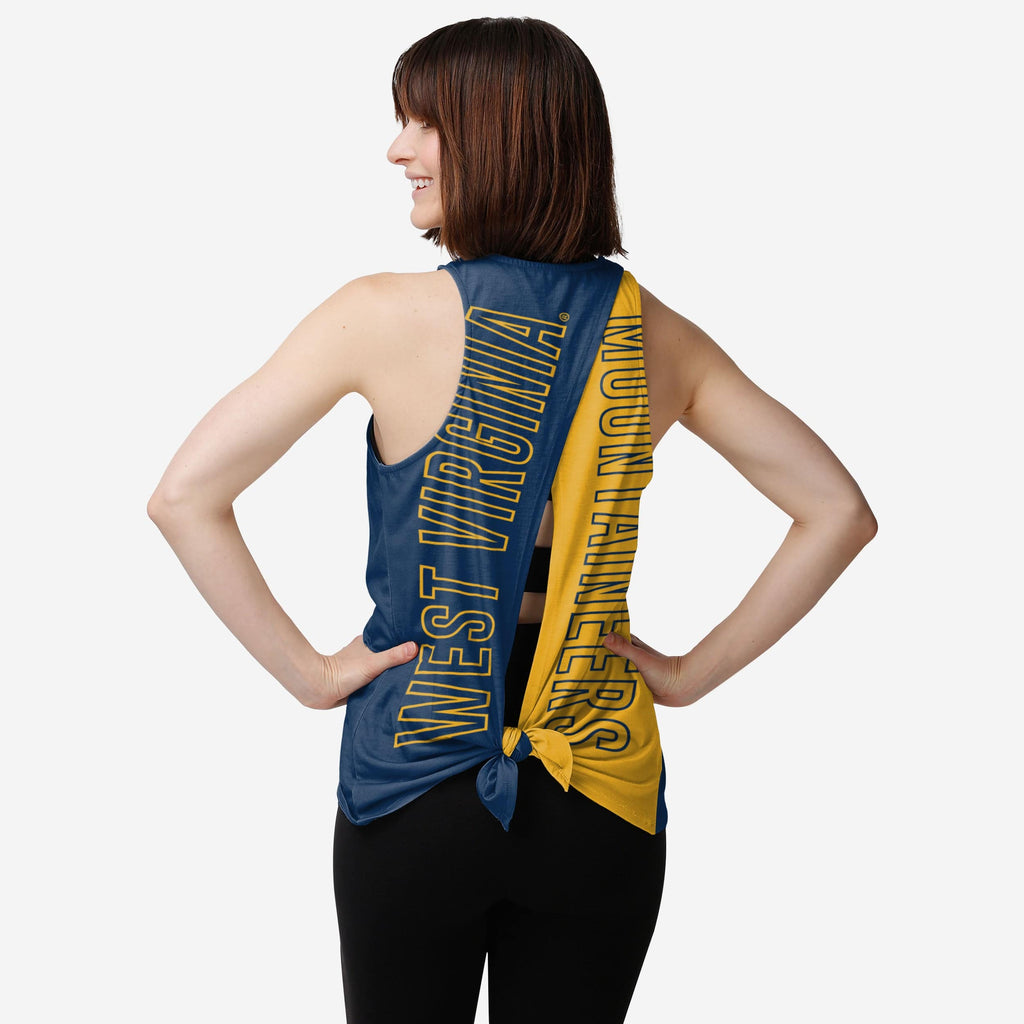 West Virginia Mountaineers Womens Tie-Breaker Sleeveless Top FOCO S - FOCO.com