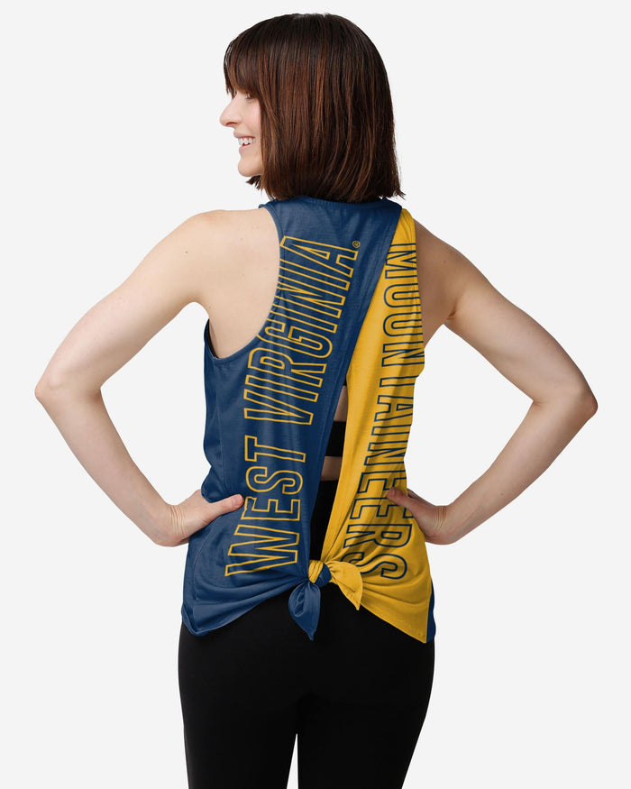 West Virginia Mountaineers Womens Tie-Breaker Sleeveless Top FOCO S - FOCO.com