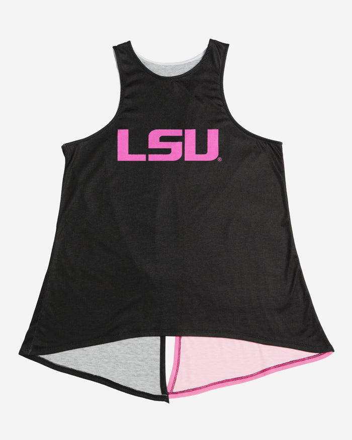 LSU Tigers Womens Highlights Tie-Breaker Sleeveless Top FOCO - FOCO.com