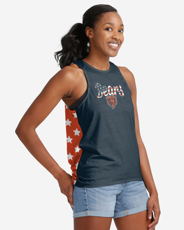 Chicago Bears Womens Americana Tie-Breaker Sleeveless Top FOCO - FOCO.com