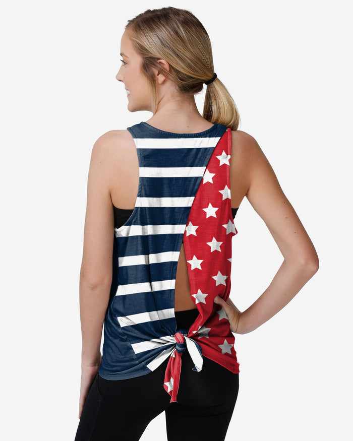 New England Patriots Womens Americana Tie-Breaker Sleeveless Top FOCO S - FOCO.com