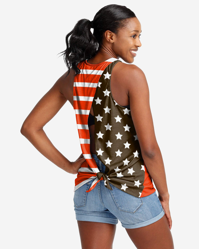 Cleveland Browns Womens Americana Tie-Breaker Sleeveless Top FOCO S - FOCO.com