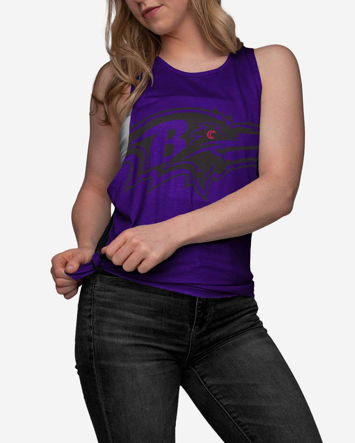 Baltimore Ravens Womens Side-Tie Sleeveless Top FOCO - FOCO.com