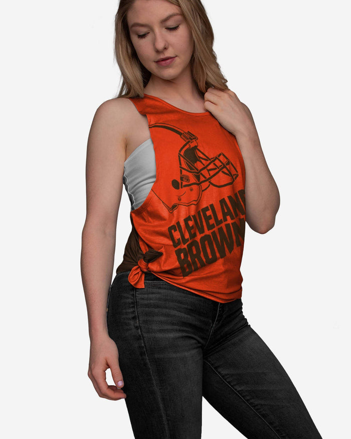 Cleveland Browns Womens Side-Tie Sleeveless Top FOCO S - FOCO.com