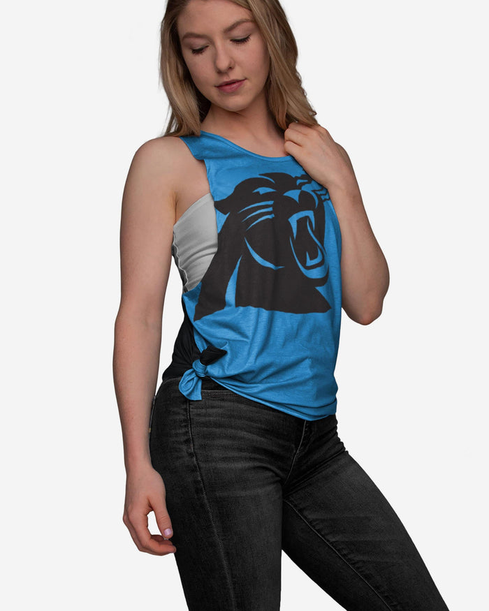 Carolina Panthers Womens Side-Tie Sleeveless Top FOCO S - FOCO.com