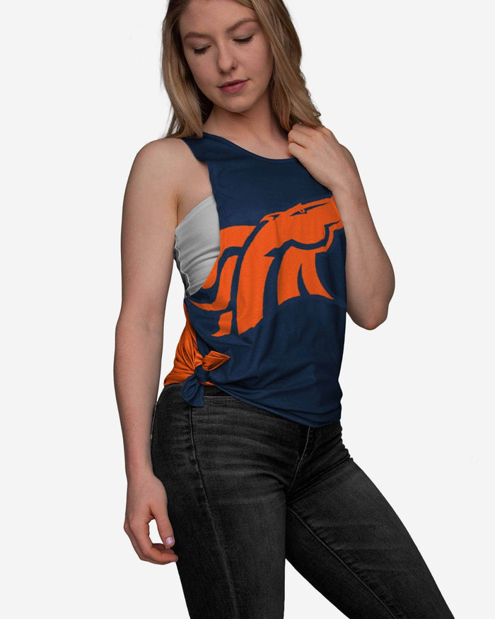 Denver Broncos Womens Side-Tie Sleeveless Top FOCO S - FOCO.com