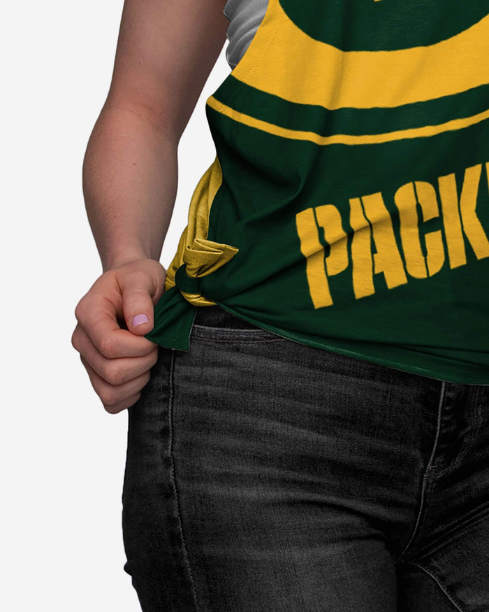 Green Bay Packers Womens Side-Tie Sleeveless Top FOCO - FOCO.com