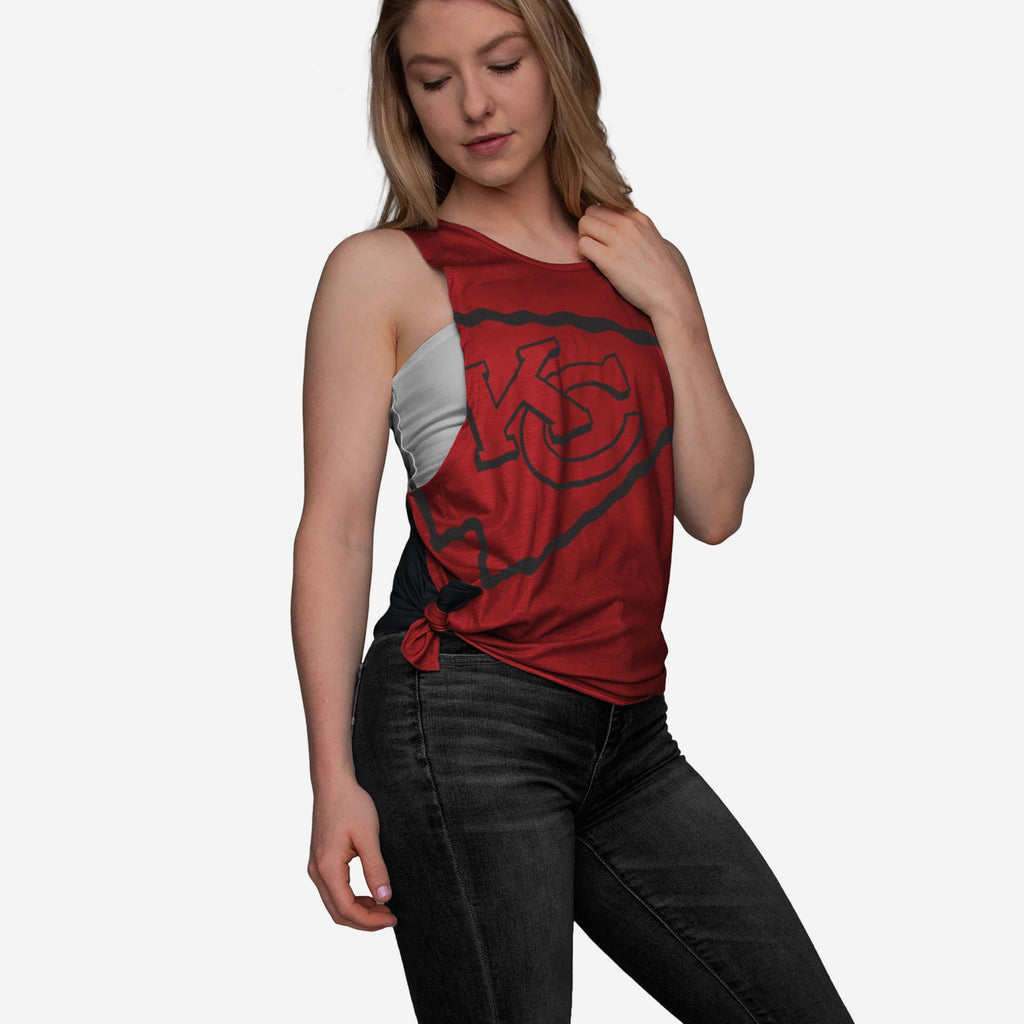 Kansas City Chiefs Womens Side-Tie Sleeveless Top FOCO S - FOCO.com