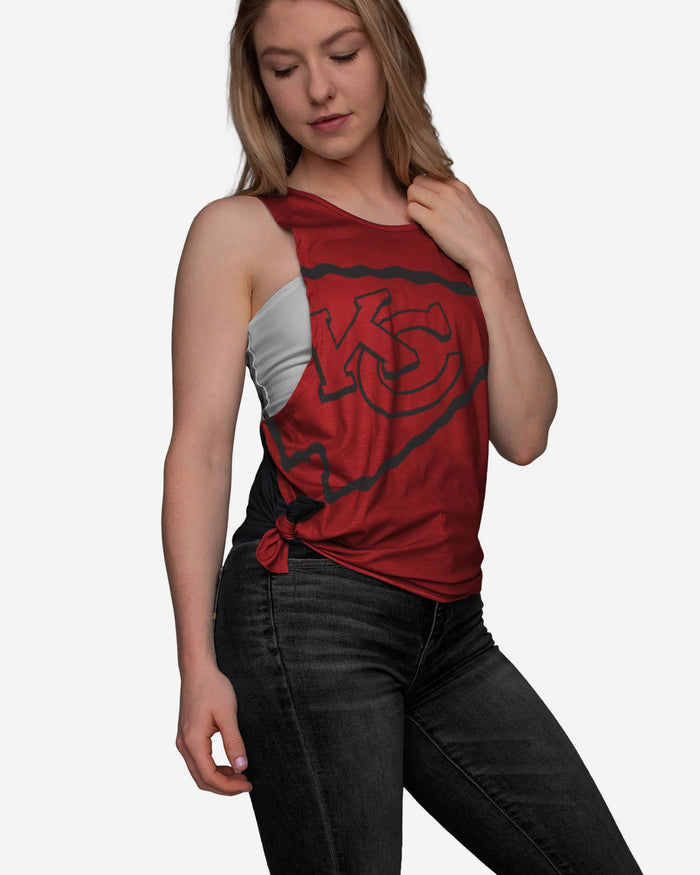Kansas City Chiefs Womens Side-Tie Sleeveless Top FOCO S - FOCO.com
