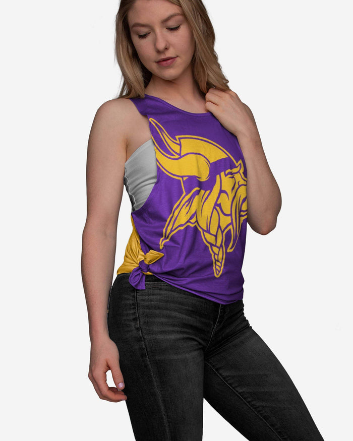 Minnesota Vikings Womens Side-Tie Sleeveless Top FOCO S - FOCO.com