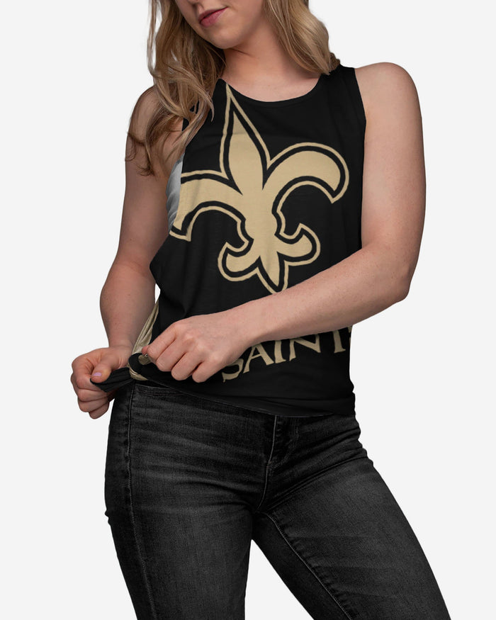 New Orleans Saints Womens Side-Tie Sleeveless Top FOCO - FOCO.com