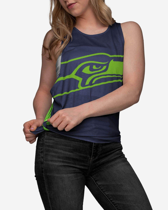 Seattle Seahawks Womens Side-Tie Sleeveless Top FOCO - FOCO.com