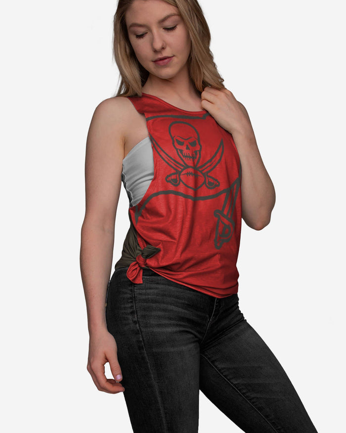 Tampa Bay Buccaneers Womens Side-Tie Sleeveless Top FOCO S - FOCO.com