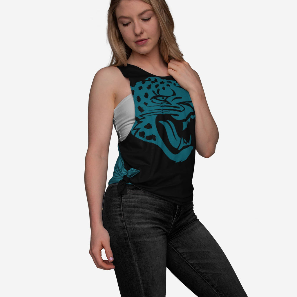 Jacksonville Jaguars Womens Side-Tie Sleeveless Top FOCO S - FOCO.com