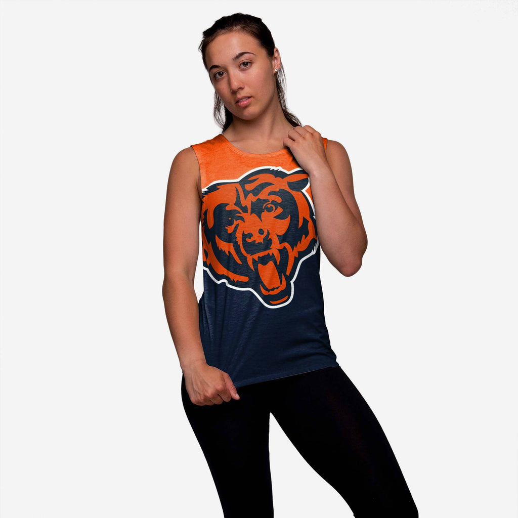 Chicago Bears Womens Strapped V-Back Sleeveless Top FOCO S - FOCO.com