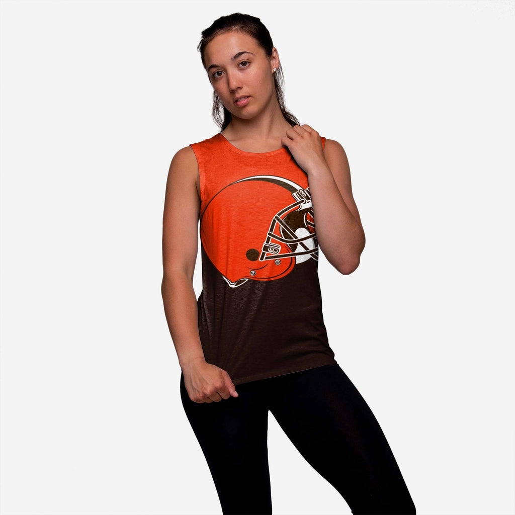 Cleveland Browns Womens Strapped V-Back Sleeveless Top FOCO S - FOCO.com