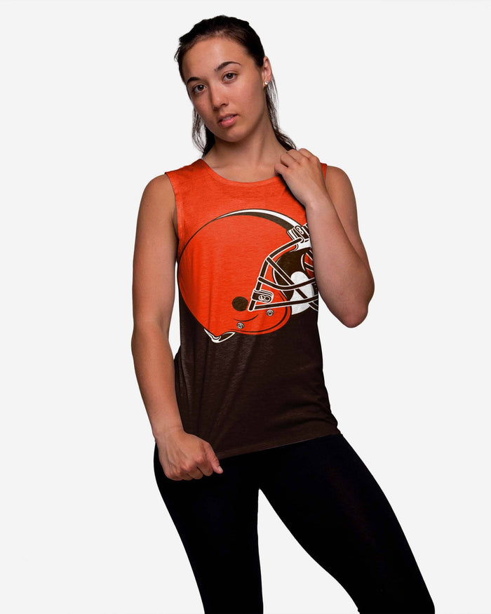 Cleveland Browns Womens Strapped V-Back Sleeveless Top FOCO S - FOCO.com