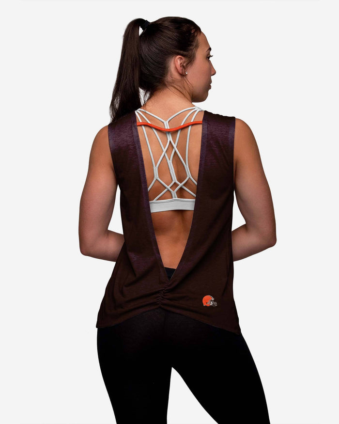 Cleveland Browns Womens Strapped V-Back Sleeveless Top FOCO - FOCO.com