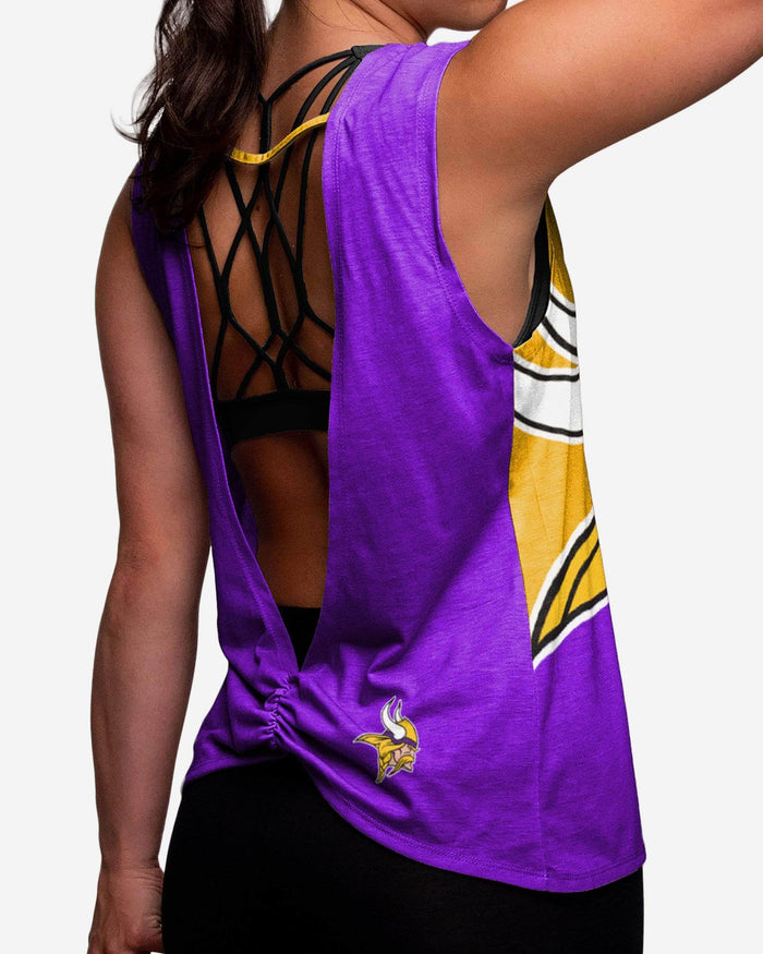 Minnesota Vikings Womens Strapped V-Back Sleeveless Top FOCO - FOCO.com