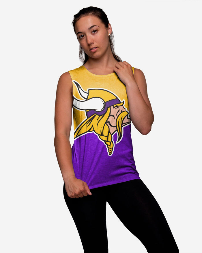 Minnesota Vikings Womens Strapped V-Back Sleeveless Top FOCO S - FOCO.com