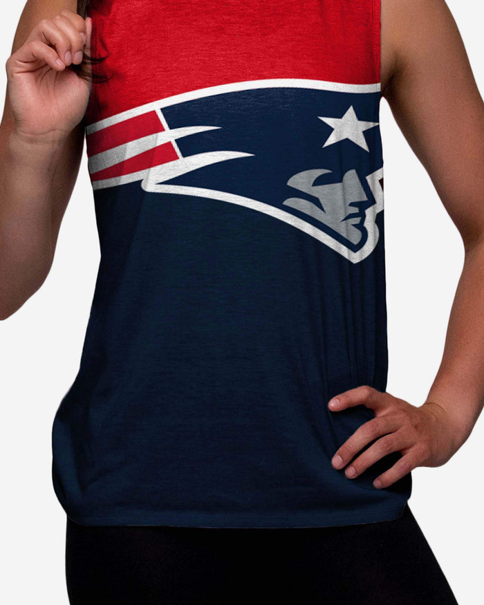 New England Patriots Womens Strapped V-Back Sleeveless Top FOCO - FOCO.com