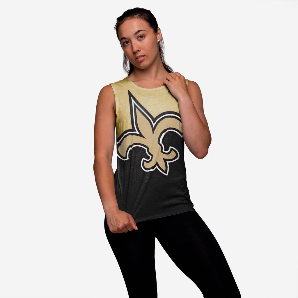New Orleans Saints Womens Strapped V-Back Sleeveless Top FOCO S - FOCO.com