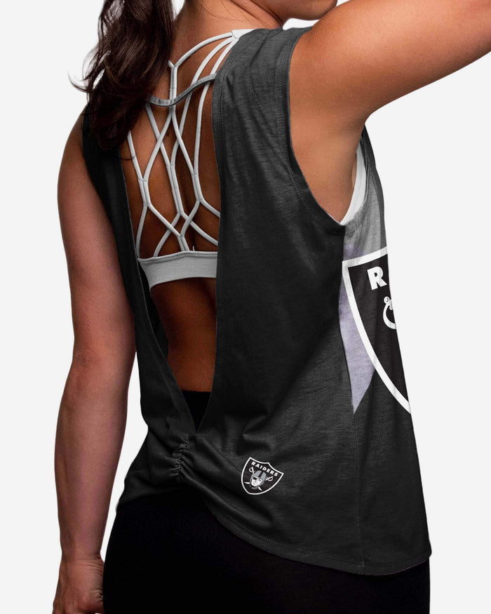 Las Vegas Raiders Womens Strapped V-Back Sleeveless Top FOCO - FOCO.com