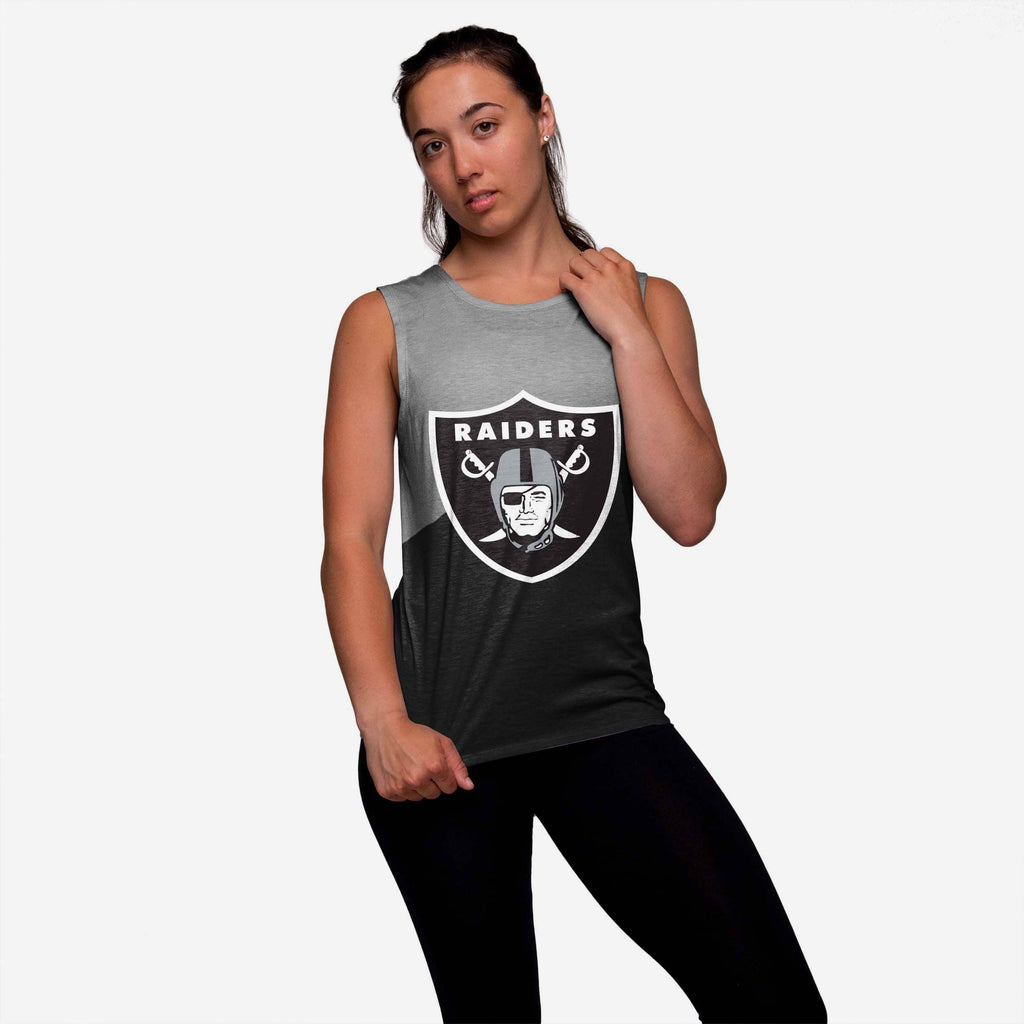 Las Vegas Raiders Womens Strapped V-Back Sleeveless Top FOCO S - FOCO.com