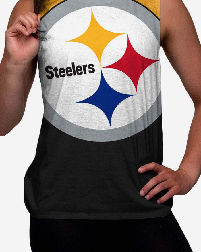 Pittsburgh Steelers Womens Strapped V-Back Sleeveless Top FOCO - FOCO.com