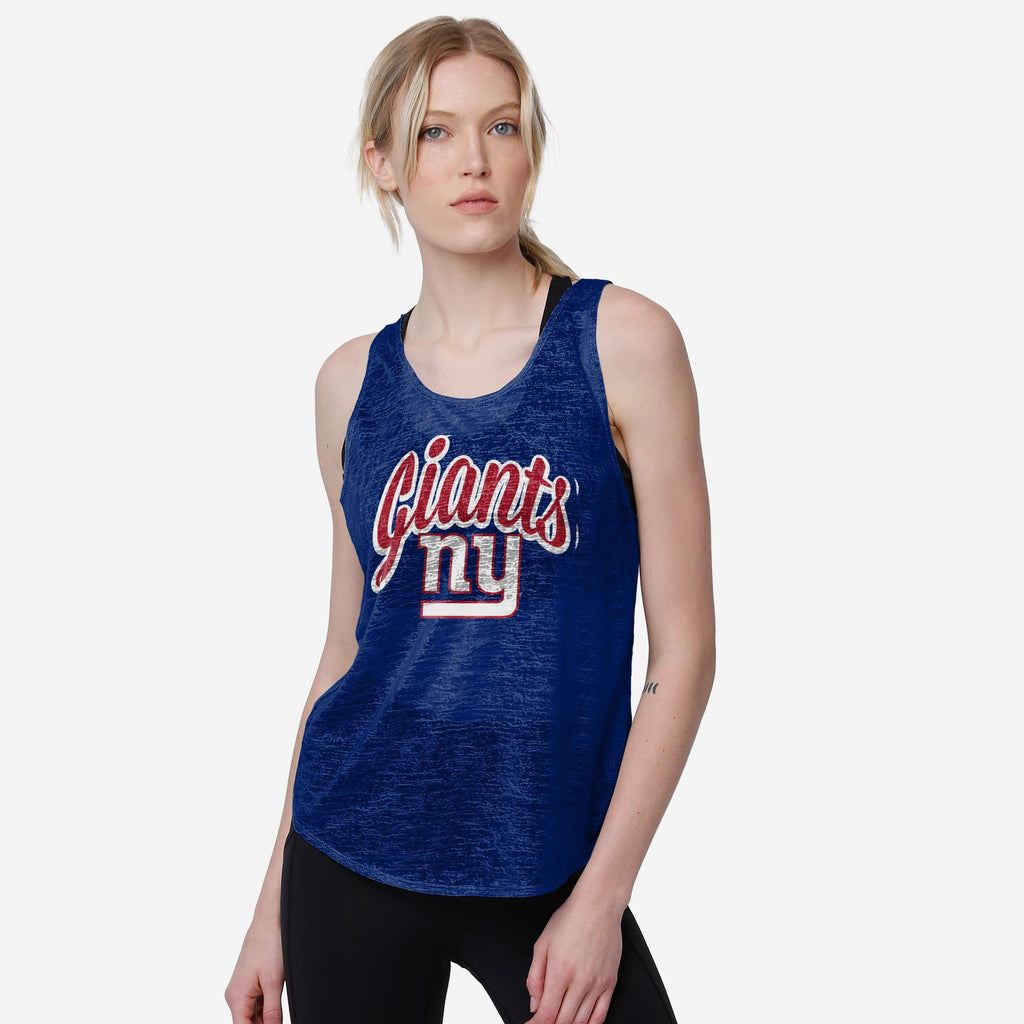 New York Giants Womens Burn Out Sleeveless Top FOCO S - FOCO.com
