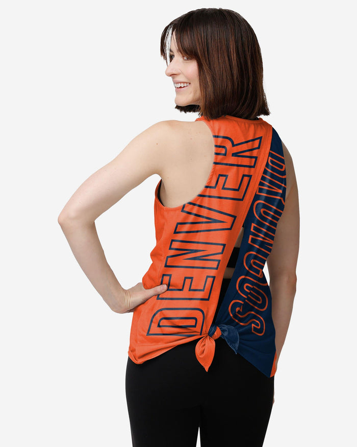 Denver Broncos Womens Tie-Breaker Sleeveless Top FOCO S - FOCO.com