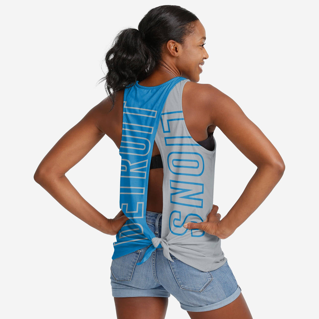 Detroit Lions Womens Tie-Breaker Sleeveless Top FOCO S - FOCO.com