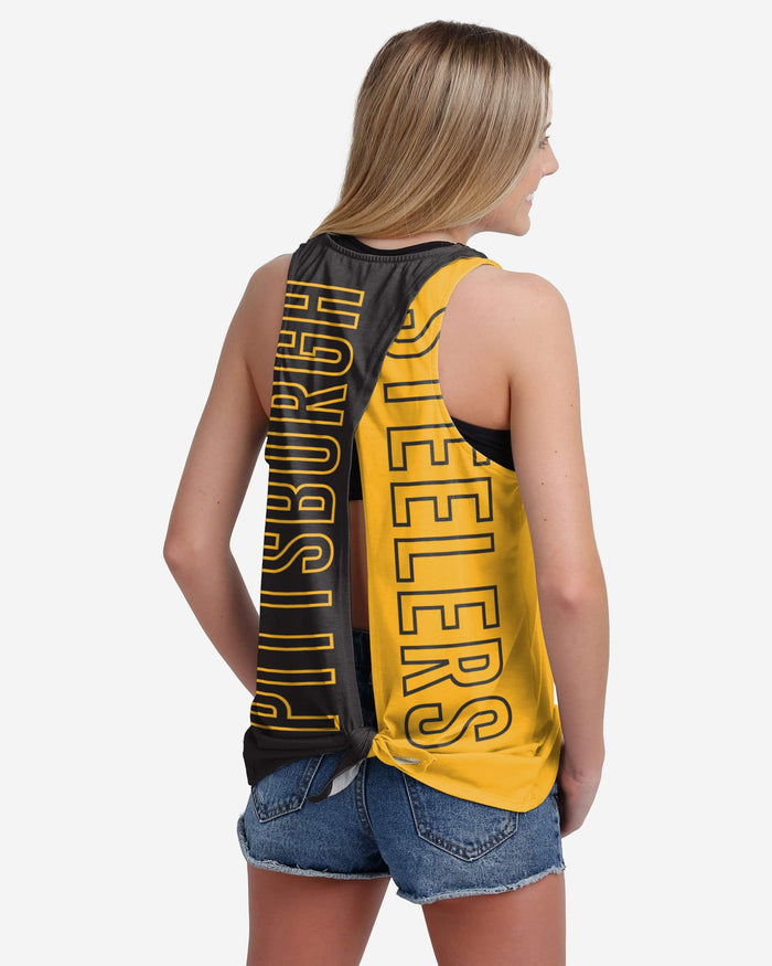 Pittsburgh Steelers Womens Tie-Breaker Sleeveless Top FOCO S - FOCO.com