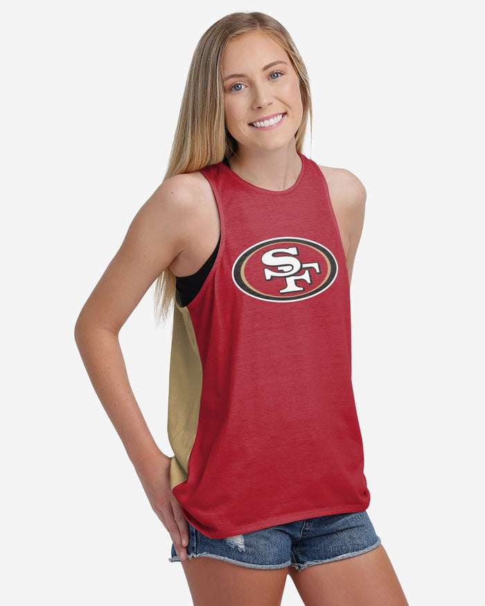 San Francisco 49ers Womens Tie-Breaker Sleeveless Top FOCO - FOCO.com
