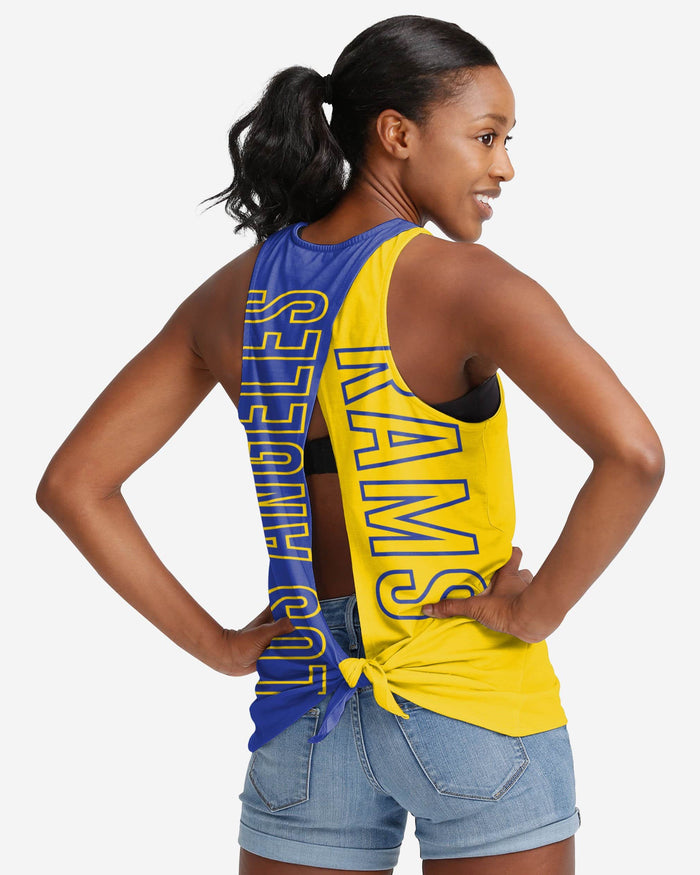 Los Angeles Rams Womens Tie-Breaker Sleeveless Top FOCO S - FOCO.com